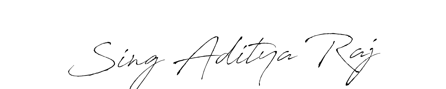 Create a beautiful signature design for name Sing Aditya Raj. With this signature (Antro_Vectra) fonts, you can make a handwritten signature for free. Sing Aditya Raj signature style 6 images and pictures png