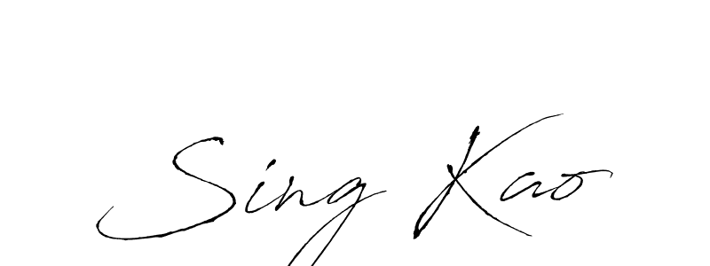 How to make Sing Kao name signature. Use Antro_Vectra style for creating short signs online. This is the latest handwritten sign. Sing Kao signature style 6 images and pictures png