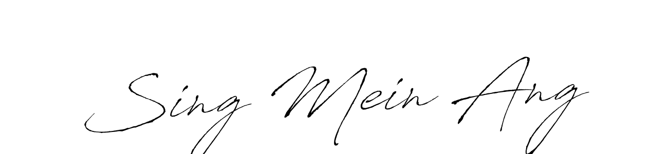 This is the best signature style for the Sing Mein Ang name. Also you like these signature font (Antro_Vectra). Mix name signature. Sing Mein Ang signature style 6 images and pictures png
