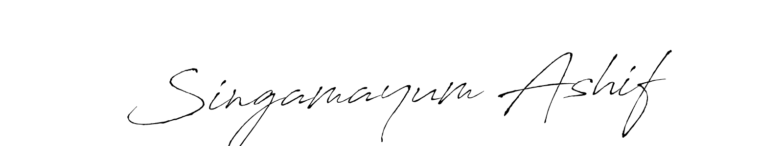 Create a beautiful signature design for name Singamayum Ashif. With this signature (Antro_Vectra) fonts, you can make a handwritten signature for free. Singamayum Ashif signature style 6 images and pictures png
