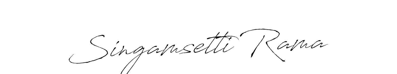 Also we have Singamsetti Rama name is the best signature style. Create professional handwritten signature collection using Antro_Vectra autograph style. Singamsetti Rama signature style 6 images and pictures png