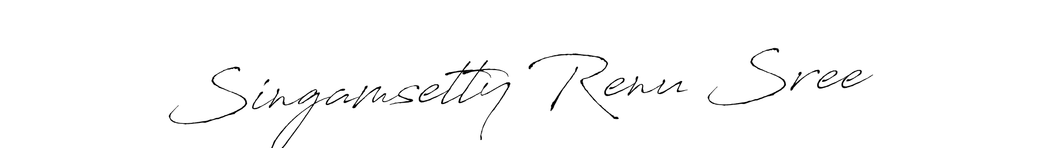 It looks lik you need a new signature style for name Singamsetty Renu Sree. Design unique handwritten (Antro_Vectra) signature with our free signature maker in just a few clicks. Singamsetty Renu Sree signature style 6 images and pictures png