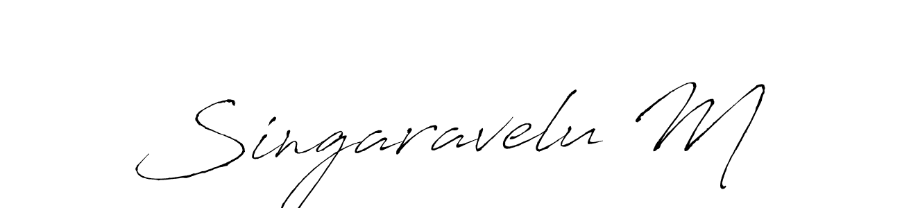 How to make Singaravelu M signature? Antro_Vectra is a professional autograph style. Create handwritten signature for Singaravelu M name. Singaravelu M signature style 6 images and pictures png