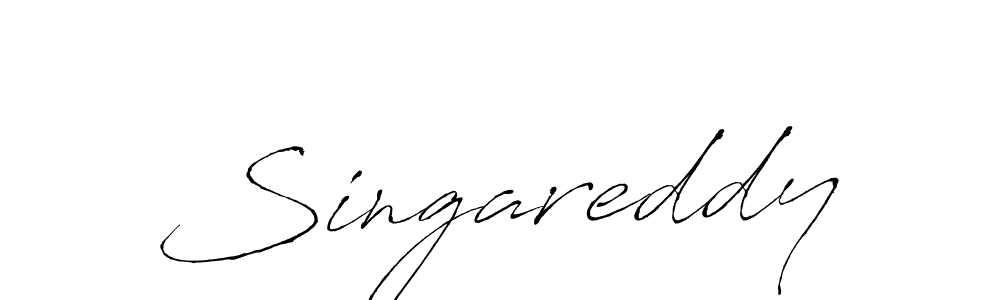 The best way (Antro_Vectra) to make a short signature is to pick only two or three words in your name. The name Singareddy include a total of six letters. For converting this name. Singareddy signature style 6 images and pictures png