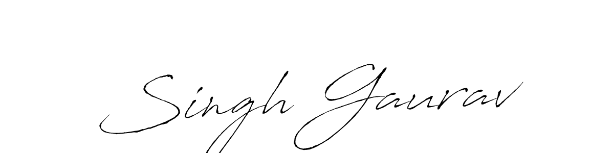 Make a beautiful signature design for name Singh Gaurav. With this signature (Antro_Vectra) style, you can create a handwritten signature for free. Singh Gaurav signature style 6 images and pictures png