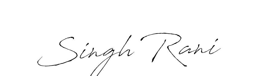 Create a beautiful signature design for name Singh Rani. With this signature (Antro_Vectra) fonts, you can make a handwritten signature for free. Singh Rani signature style 6 images and pictures png