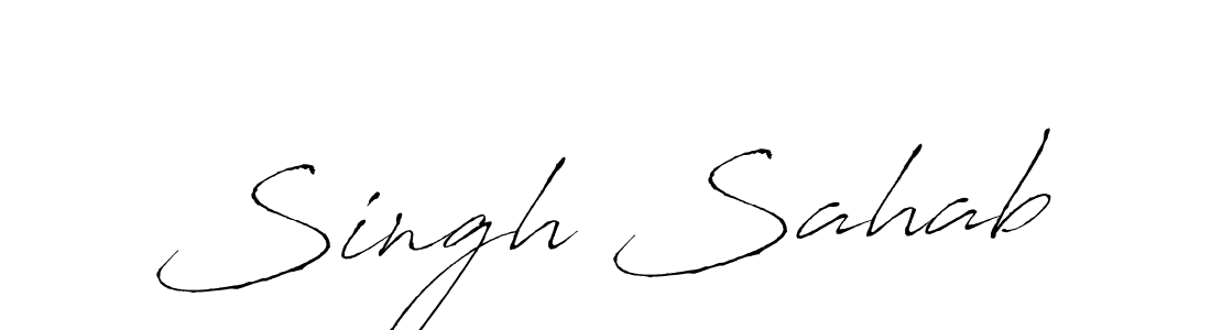 Use a signature maker to create a handwritten signature online. With this signature software, you can design (Antro_Vectra) your own signature for name Singh Sahab. Singh Sahab signature style 6 images and pictures png