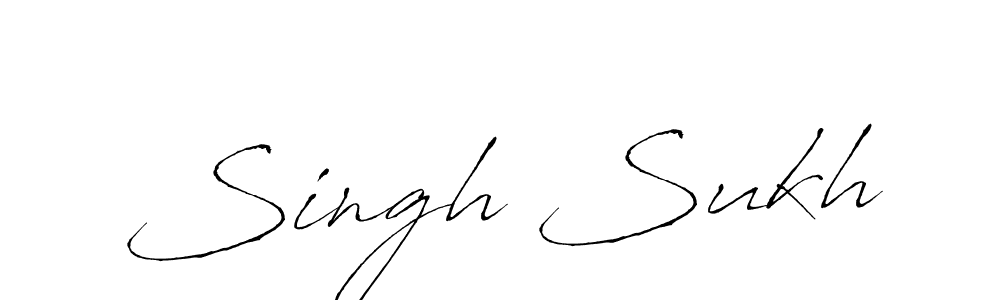 Singh Sukh stylish signature style. Best Handwritten Sign (Antro_Vectra) for my name. Handwritten Signature Collection Ideas for my name Singh Sukh. Singh Sukh signature style 6 images and pictures png