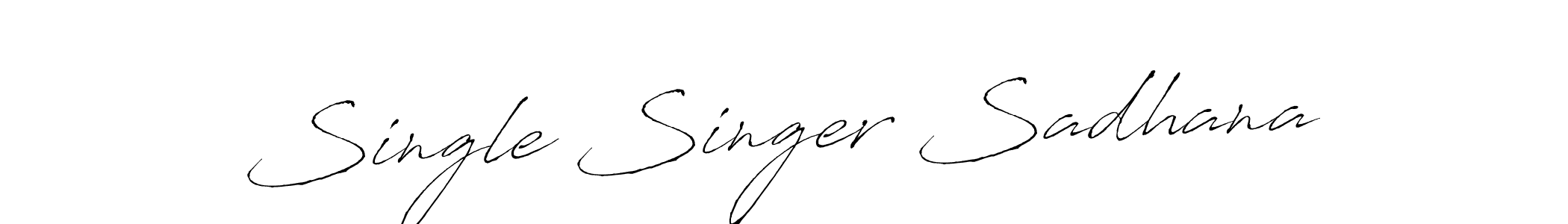 Make a beautiful signature design for name Single Singer Sadhana. With this signature (Antro_Vectra) style, you can create a handwritten signature for free. Single Singer Sadhana signature style 6 images and pictures png