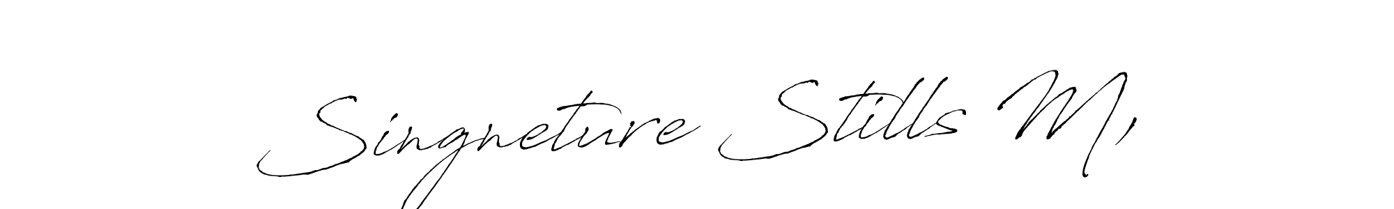 Similarly Antro_Vectra is the best handwritten signature design. Signature creator online .You can use it as an online autograph creator for name Singneture Stills M,. Singneture Stills M, signature style 6 images and pictures png