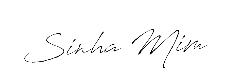 It looks lik you need a new signature style for name Sinha Mim. Design unique handwritten (Antro_Vectra) signature with our free signature maker in just a few clicks. Sinha Mim signature style 6 images and pictures png