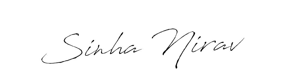 The best way (Antro_Vectra) to make a short signature is to pick only two or three words in your name. The name Sinha Nirav include a total of six letters. For converting this name. Sinha Nirav signature style 6 images and pictures png