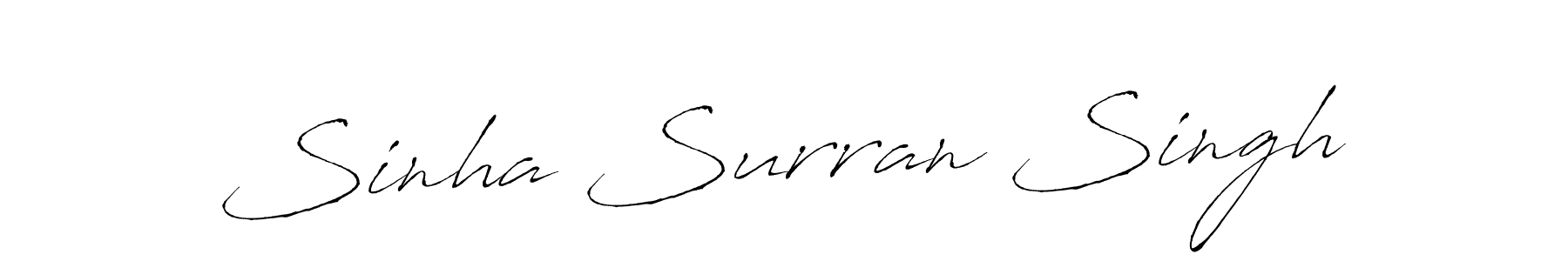 How to make Sinha Surran Singh name signature. Use Antro_Vectra style for creating short signs online. This is the latest handwritten sign. Sinha Surran Singh signature style 6 images and pictures png