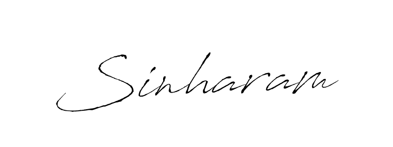 Use a signature maker to create a handwritten signature online. With this signature software, you can design (Antro_Vectra) your own signature for name Sinharam. Sinharam signature style 6 images and pictures png