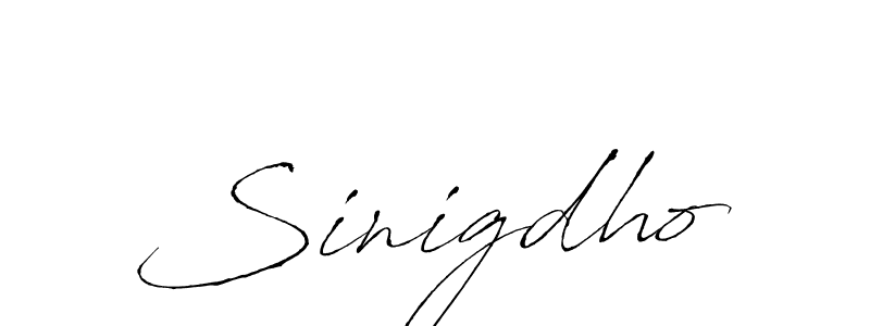 Use a signature maker to create a handwritten signature online. With this signature software, you can design (Antro_Vectra) your own signature for name Sinigdho. Sinigdho signature style 6 images and pictures png