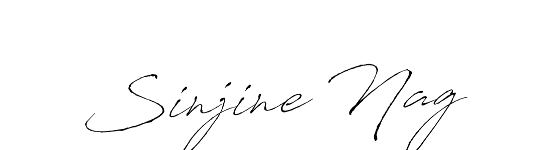 How to make Sinjine Nag name signature. Use Antro_Vectra style for creating short signs online. This is the latest handwritten sign. Sinjine Nag signature style 6 images and pictures png