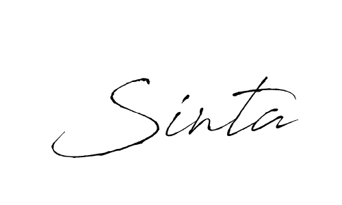 Design your own signature with our free online signature maker. With this signature software, you can create a handwritten (Antro_Vectra) signature for name Sinta. Sinta signature style 6 images and pictures png
