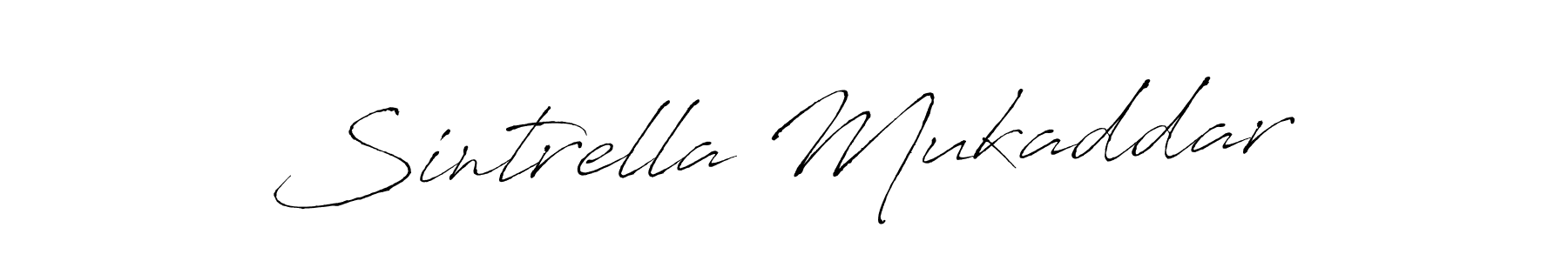 Make a beautiful signature design for name Sintrella Mukaddar. With this signature (Antro_Vectra) style, you can create a handwritten signature for free. Sintrella Mukaddar signature style 6 images and pictures png