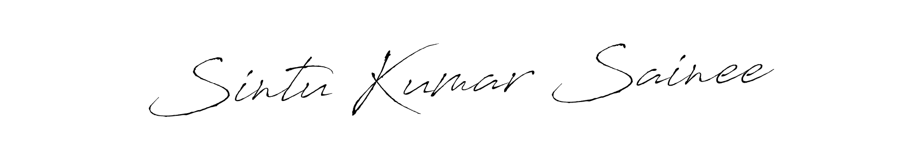 Create a beautiful signature design for name Sintu Kumar Sainee. With this signature (Antro_Vectra) fonts, you can make a handwritten signature for free. Sintu Kumar Sainee signature style 6 images and pictures png