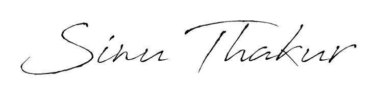 Download transparent PNG signature for name Sinu Thakur styled with Antro_Vectra font. Ready to paste directly into PDF and Word agreements. Sinu Thakur signature style 6 images and pictures png