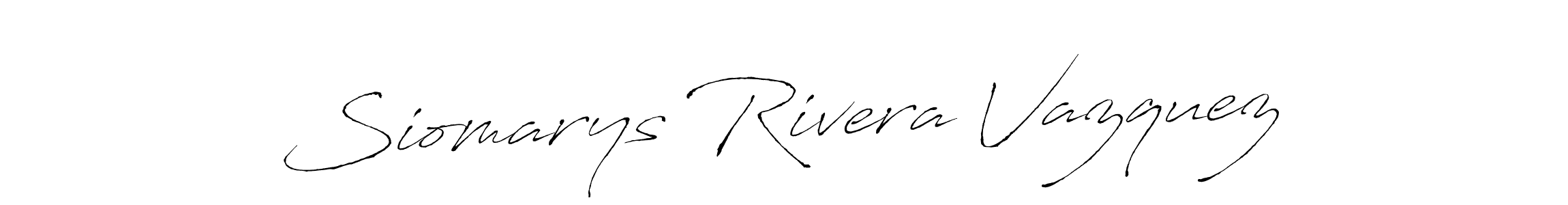 Create a beautiful signature design for name Siomarys Rivera Vazquez. With this signature (Antro_Vectra) fonts, you can make a handwritten signature for free. Siomarys Rivera Vazquez signature style 6 images and pictures png