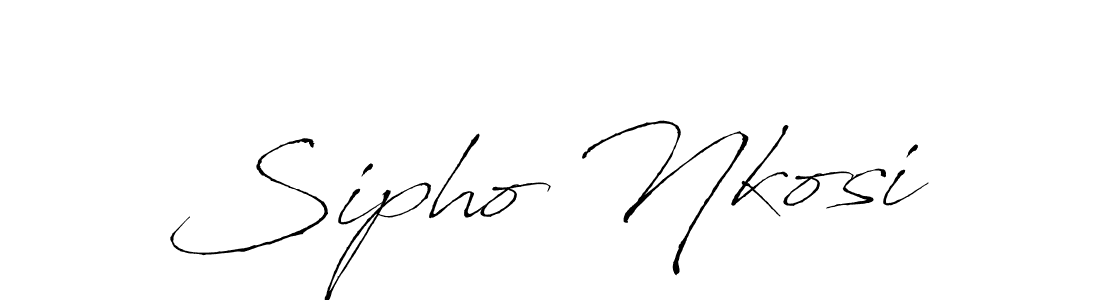 Design your own signature with our free online signature maker. With this signature software, you can create a handwritten (Antro_Vectra) signature for name Sipho Nkosi. Sipho Nkosi signature style 6 images and pictures png