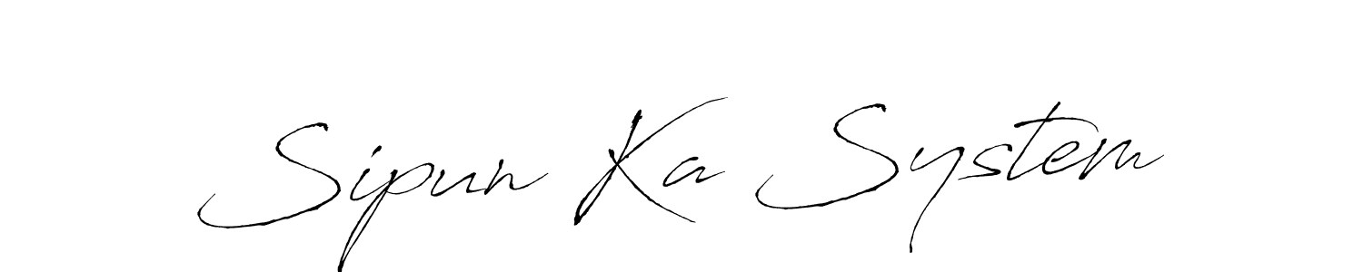 Use a signature maker to create a handwritten signature online. With this signature software, you can design (Antro_Vectra) your own signature for name Sipun Ka System. Sipun Ka System signature style 6 images and pictures png