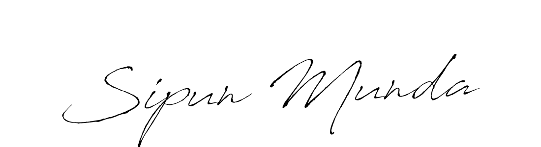 Antro_Vectra is a professional signature style that is perfect for those who want to add a touch of class to their signature. It is also a great choice for those who want to make their signature more unique. Get Sipun Munda name to fancy signature for free. Sipun Munda signature style 6 images and pictures png