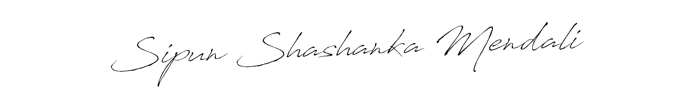 You should practise on your own different ways (Antro_Vectra) to write your name (Sipun Shashanka Mendali) in signature. don't let someone else do it for you. Sipun Shashanka Mendali signature style 6 images and pictures png