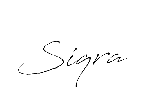 How to make Siqra name signature. Use Antro_Vectra style for creating short signs online. This is the latest handwritten sign. Siqra signature style 6 images and pictures png