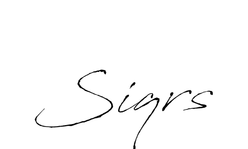 How to make Siqrs signature? Antro_Vectra is a professional autograph style. Create handwritten signature for Siqrs name. Siqrs signature style 6 images and pictures png