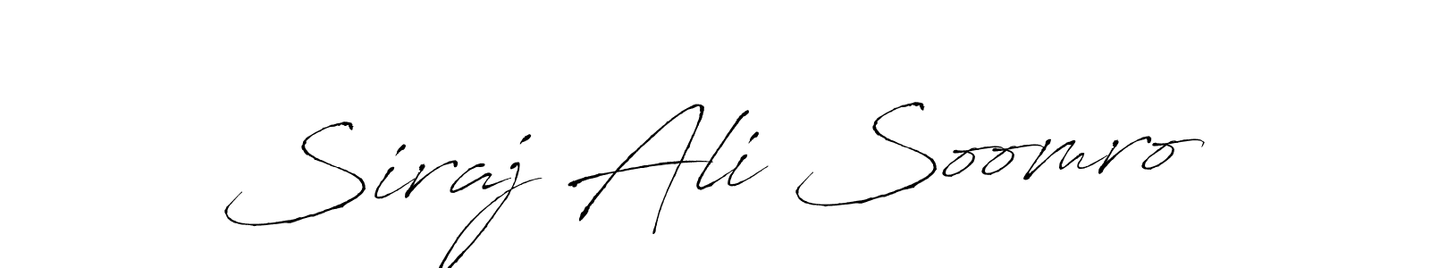 Also we have Siraj Ali Soomro name is the best signature style. Create professional handwritten signature collection using Antro_Vectra autograph style. Siraj Ali Soomro signature style 6 images and pictures png
