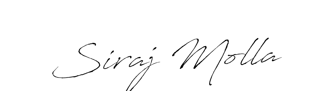 Make a beautiful signature design for name Siraj Molla. With this signature (Antro_Vectra) style, you can create a handwritten signature for free. Siraj Molla signature style 6 images and pictures png