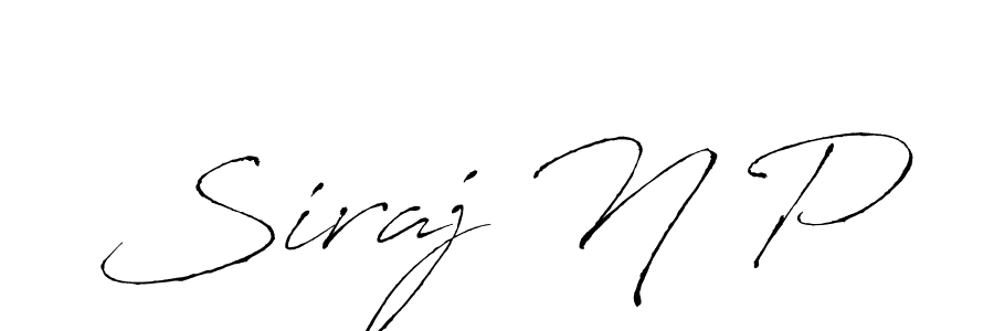 How to make Siraj N P name signature. Use Antro_Vectra style for creating short signs online. This is the latest handwritten sign. Siraj N P signature style 6 images and pictures png