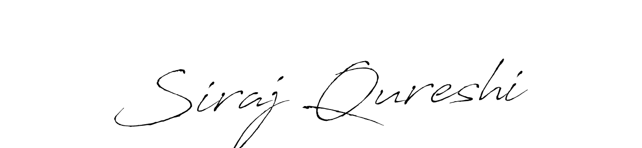 How to make Siraj Qureshi name signature. Use Antro_Vectra style for creating short signs online. This is the latest handwritten sign. Siraj Qureshi signature style 6 images and pictures png