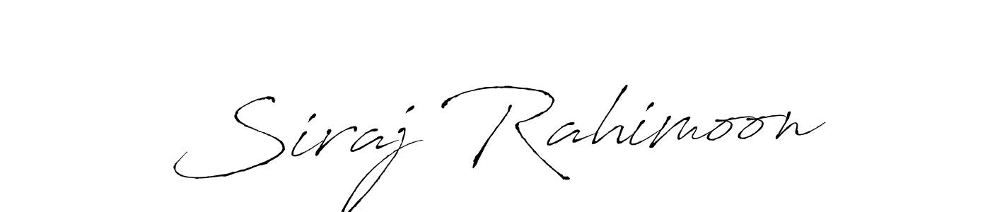 Design your own signature with our free online signature maker. With this signature software, you can create a handwritten (Antro_Vectra) signature for name Siraj Rahimoon. Siraj Rahimoon signature style 6 images and pictures png