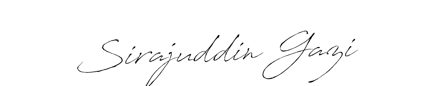 How to make Sirajuddin Gazi signature? Antro_Vectra is a professional autograph style. Create handwritten signature for Sirajuddin Gazi name. Sirajuddin Gazi signature style 6 images and pictures png