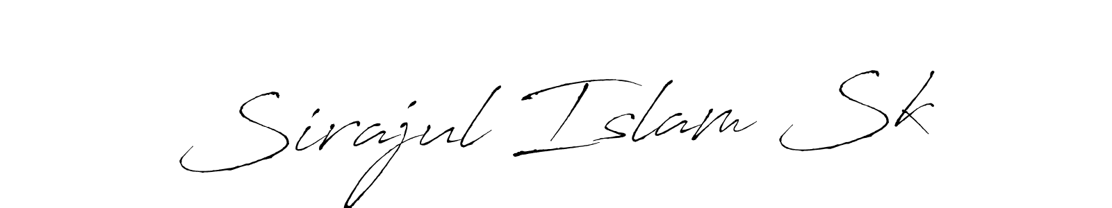 How to make Sirajul Islam Sk signature? Antro_Vectra is a professional autograph style. Create handwritten signature for Sirajul Islam Sk name. Sirajul Islam Sk signature style 6 images and pictures png