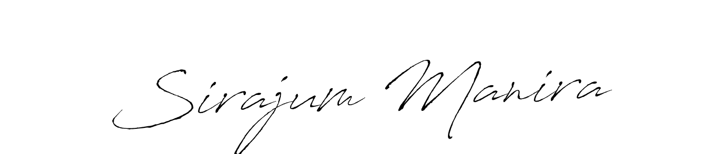 How to make Sirajum Manira name signature. Use Antro_Vectra style for creating short signs online. This is the latest handwritten sign. Sirajum Manira signature style 6 images and pictures png