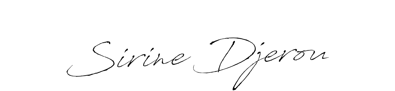 Also You can easily find your signature by using the search form. We will create Sirine Djerou name handwritten signature images for you free of cost using Antro_Vectra sign style. Sirine Djerou signature style 6 images and pictures png