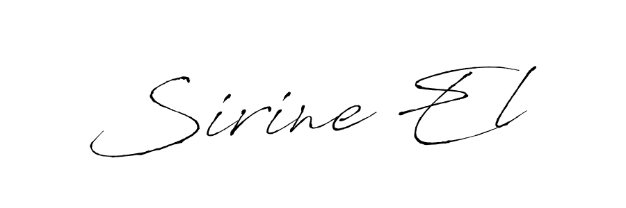 Also You can easily find your signature by using the search form. We will create Sirine El name handwritten signature images for you free of cost using Antro_Vectra sign style. Sirine El signature style 6 images and pictures png