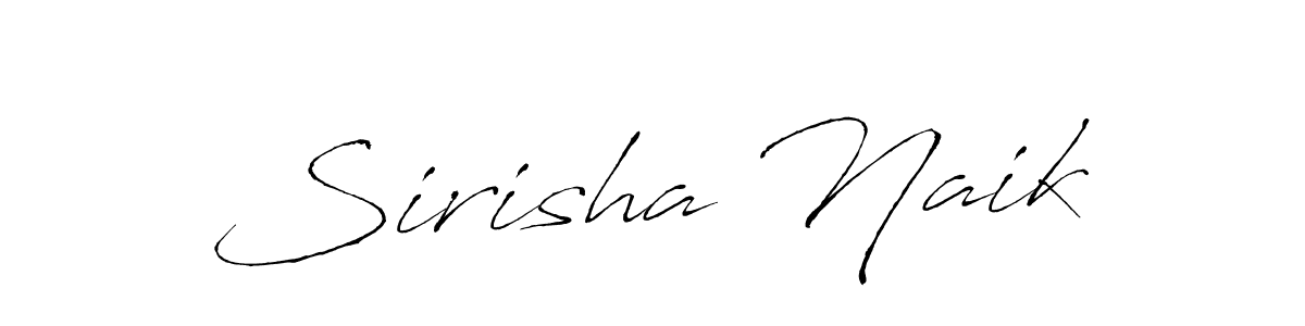 Make a beautiful signature design for name Sirisha Naik. With this signature (Antro_Vectra) style, you can create a handwritten signature for free. Sirisha Naik signature style 6 images and pictures png