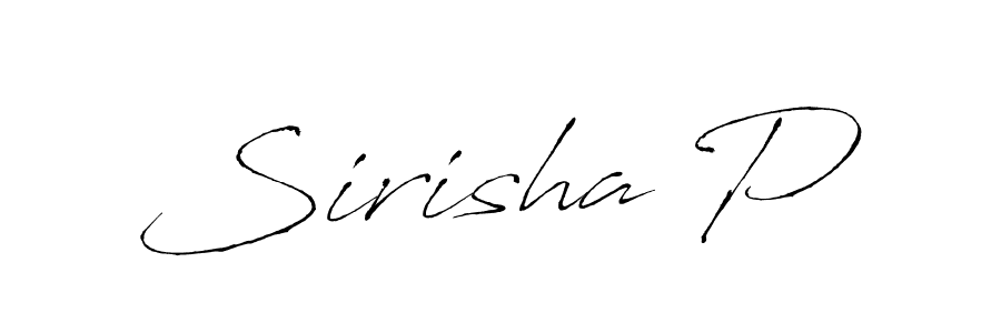 Antro_Vectra is a professional signature style that is perfect for those who want to add a touch of class to their signature. It is also a great choice for those who want to make their signature more unique. Get Sirisha P name to fancy signature for free. Sirisha P signature style 6 images and pictures png