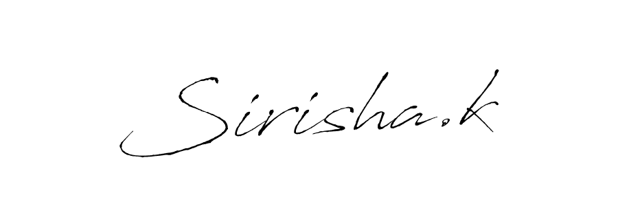 How to make Sirisha.k name signature. Use Antro_Vectra style for creating short signs online. This is the latest handwritten sign. Sirisha.k signature style 6 images and pictures png