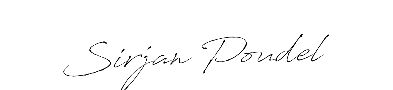 Design your own signature with our free online signature maker. With this signature software, you can create a handwritten (Antro_Vectra) signature for name Sirjan Poudel. Sirjan Poudel signature style 6 images and pictures png