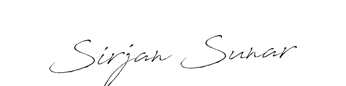 You should practise on your own different ways (Antro_Vectra) to write your name (Sirjan Sunar) in signature. don't let someone else do it for you. Sirjan Sunar signature style 6 images and pictures png