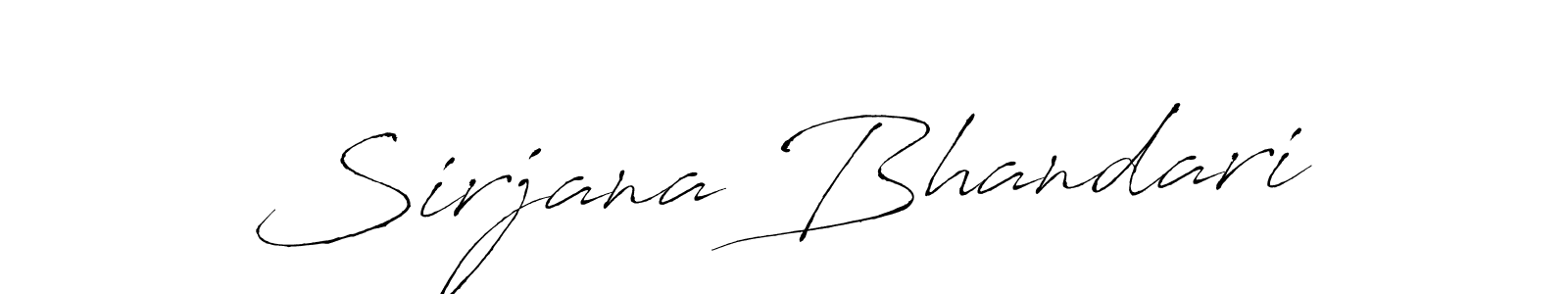 Use a signature maker to create a handwritten signature online. With this signature software, you can design (Antro_Vectra) your own signature for name Sirjana Bhandari. Sirjana Bhandari signature style 6 images and pictures png