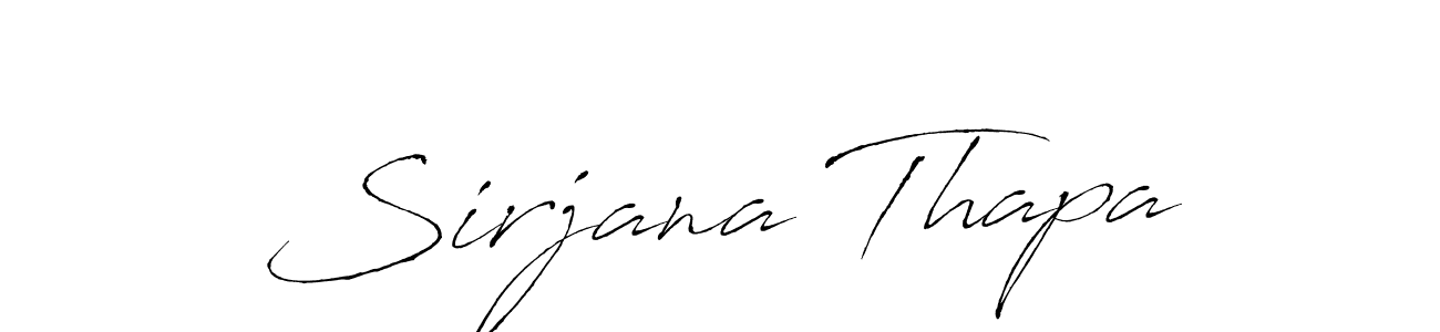 You can use this online signature creator to create a handwritten signature for the name Sirjana Thapa. This is the best online autograph maker. Sirjana Thapa signature style 6 images and pictures png