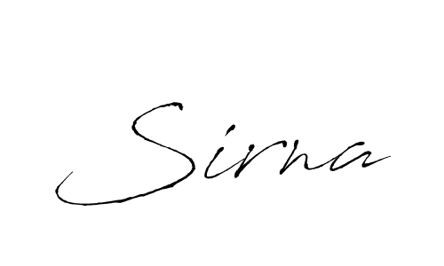 Design your own signature with our free online signature maker. With this signature software, you can create a handwritten (Antro_Vectra) signature for name Sirna. Sirna signature style 6 images and pictures png