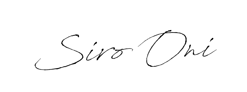 Create a beautiful signature design for name Siro Oni. With this signature (Antro_Vectra) fonts, you can make a handwritten signature for free. Siro Oni signature style 6 images and pictures png